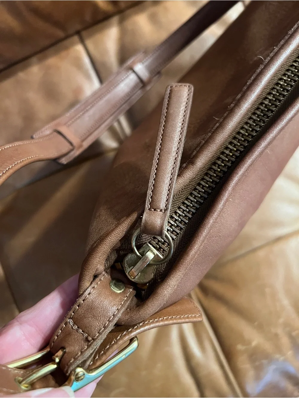 Coach 9213 Legacy East Medium Hobo in Saddle Made in the United States